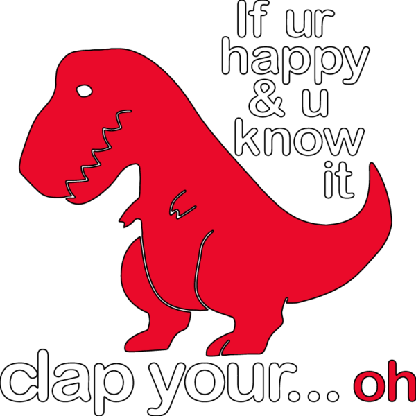 If Ur Happy Clap Dinosaur